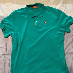 Nike Tiger Woods Frank Masters Neptune Green Polo Size Large